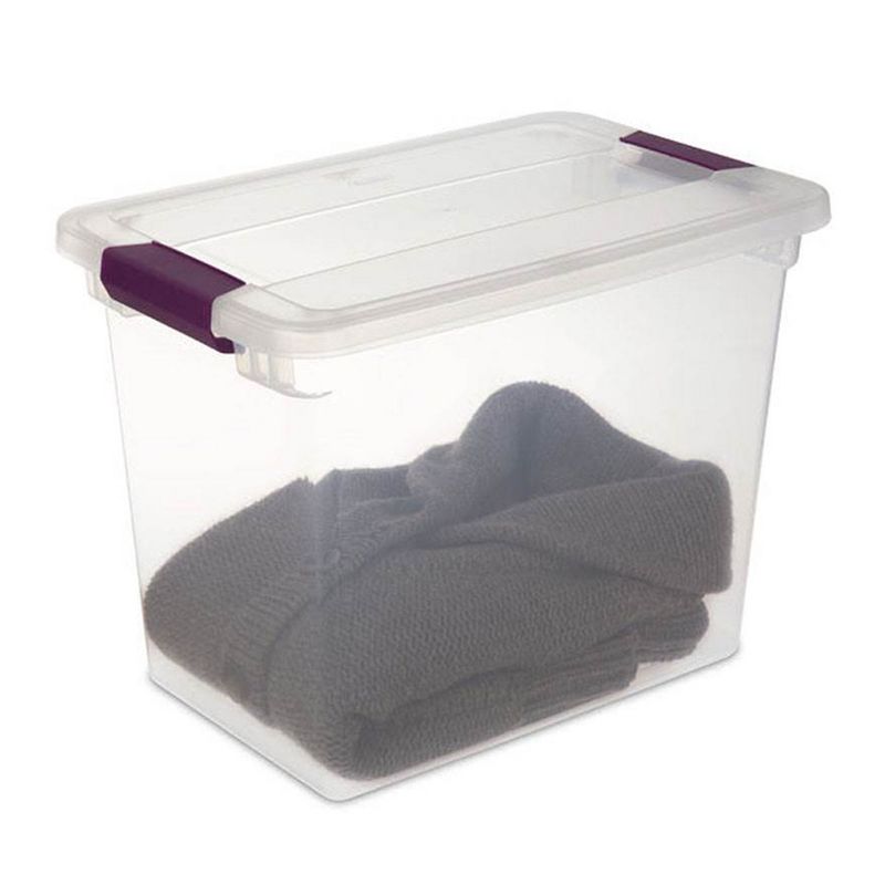 Sterilite 27 Quart ClearView Clear Plastic Stacking Storage Container, 3 of 7