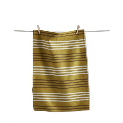 tag Basket Weave Stripe Dishtowel S/6 Ochre