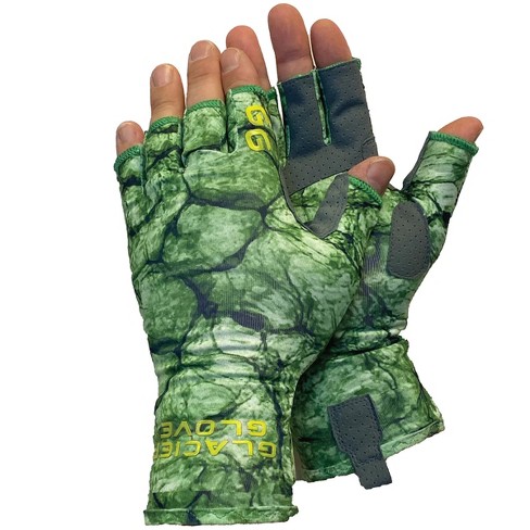 Glacier Glove Islamorada Fingerless Sun Gloves - Medium - Gator Green :  Target