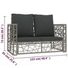 vidaXL Patio Lounge Set, 2-Piece Outdoor Furniture Kit with Cushions, Weather-Resistant and Waterproof PE Rattan, Modular and Lightweight - 3 of 4