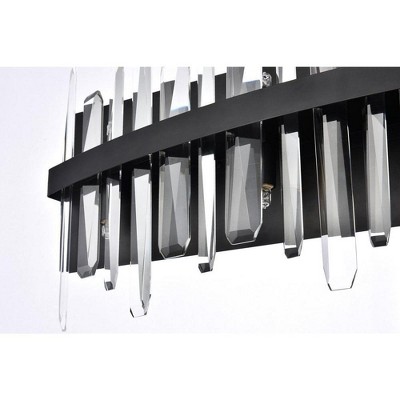Serena 36" Black Crystal Dimmable Vanity Light
