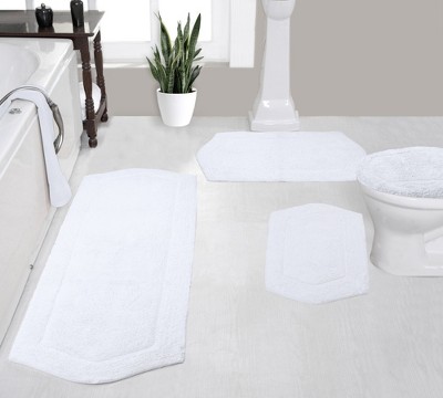 Waterford Collection Cotton Tufted Set of 4 Bath Rug Set - Home Weavers