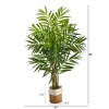 Nearly Natural 8-ft King Palm Artificial Tree with 12 Bendable Branches in Handmade Natural Jute and Cotton Planter - 2 of 4