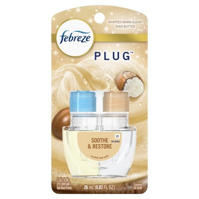 Febreze Plug In Air Freshener, Odor-Fighting Scented Oil Refill, Soothe & Restore Scent, 1 Refills