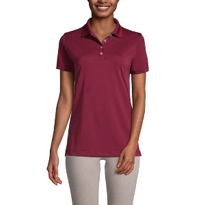 Lands' End Women's Short Sleeve Polyester Polo Shirt - 1 of 2