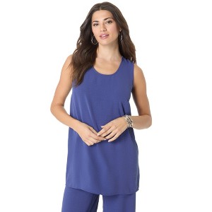 Roaman's Women's Plus Size Scoopneck Tank - 1 of 3
