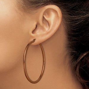 Chisel Stainless Steel Polished Brown IP-plated 47mm Diameter 3mm Hoop Earrings - 1 of 4