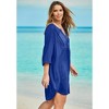 Swim 365 Women's Plus Size Crochet-Front Cover Up - 4 of 4