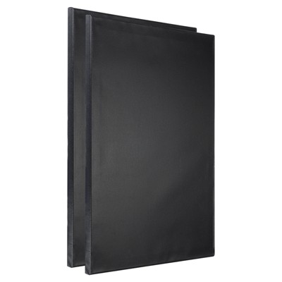 Unique Bargains Durable Painting Canvas Panels 2 Pcs Black