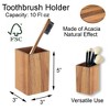 Evideco French Home Goods Wood Acacia Bath Tumbler Cup Toothbrush Holder - image 3 of 4