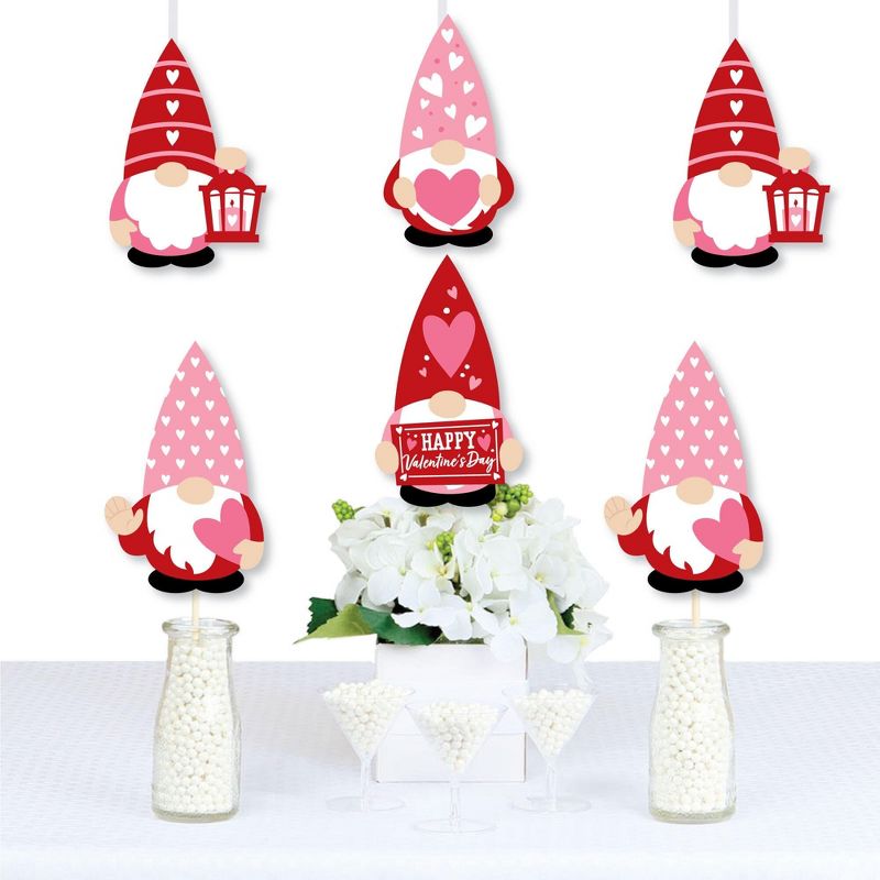 Big Dot of Happiness Valentine Gnomes - Decorations DIY Valentine’s Day Party Essentials - Set of 20, 1 of 8