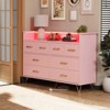 Garvee 8-Drawer Modern Dresser with Power Outlets, USB Ports & App-Controlled RGB Lights, Wide Storage Chest for Bedroom or Makeup - 2 of 4