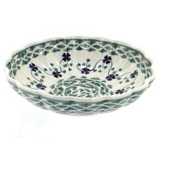 Blue Rose Polish Pottery M100 Manufaktura Scallop Bowl