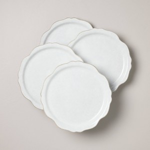 Set of 4 Carved Edge Dinner Plates - Hearth & Hand™ with Magnolia - 1 of 4