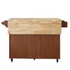 Mobile Kitchen Cart, Rolling Cart With 3 Storage Drawers, Cabinet, 2 Open Shelves, Kitchen Storage Cart, Island Utility Cart For Kitchen, Dinning Room - 4 of 4