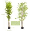 Bamboo Tree Artificial , Artificial Bamboo Tree With Real Trunk and Lifelike Leaves, Faux Bamboo Plants for Home Decor Indoor, 1 Pack - 2 of 4