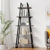 5-Shelf Ladder Bookcase, Vertical Display Shelf, 71-Inch Tall Open Bookcase, Industrial Wood, for Home Living Room, Office, Kitchen - 3 of 4