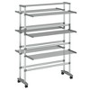 vidaXL Laundry Drying Rack with Wheels 35"x25.2"x50.8" Aluminum - 2 of 4