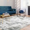 Modern Washable Area Rug - Neutral Abstract Design, Non-Slip Backing, Stain-Resistant Low Pile for Living Room, Bedroom & Office - 3 of 4