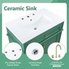 Lyngins 30" Freestanding Bathroom Vanity with Sink, Acacia Wood Bathroom Storage Cabinet with Soft-Closing Door, 1 Tip-Out + 3 Drawers, Gold Knobs - 4 of 4