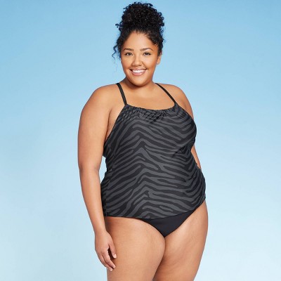 plus size racerback swimsuit