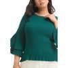 June + Vie by Roaman's Women's Plus Size Ruffled Long-Sleeve Sweater - 4 of 4