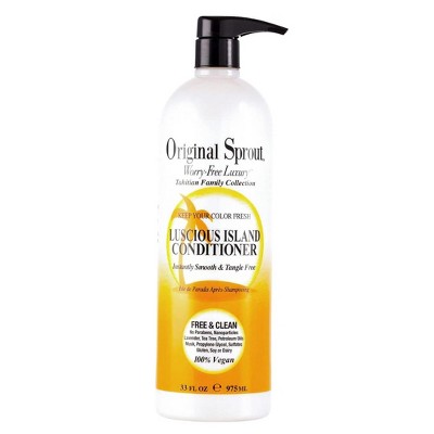 Original Little Sprout Luscious Island Conditioner (33 oz XXL LITER) Vegan & Cruelty-Free | For Color Treated Hair | Mild PH Level
