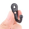 Unique Bargains Metal Wall Door Hook Hanger 12 Pcs Black - 4 of 4