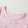 Owlivia Organic Cotton Baby Long Sleeve Pajama Sets, Girl's 2Pc Sleepwear - Pink Rabbit - 2 of 4