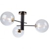 Artcraft Lighting Aurelia 3 - Light Semi-Flush Mount in  Matte Black/Brass - 2 of 4