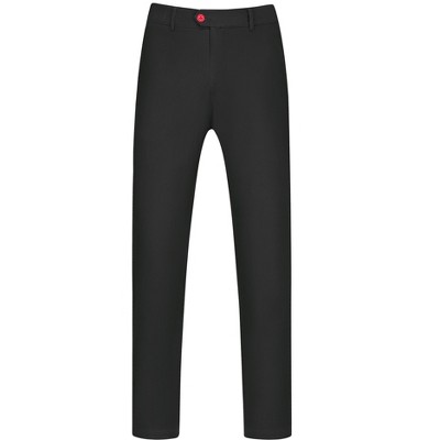 Inspire Chic Men's Slim Fit Solid Flat Front Pants Black 40 : Target