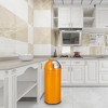 65L/17 Gallon Push Lid Stainless Steel Trash Can, Commercial Grade Tall Garbage Bin for Kitchen, Office, Restaurant (Orange) - 4 of 4