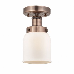 Bell - 1 Light Semi-Flush Mount In Industrial Style-8.25 Inches Tall and 6.5 Inches Wide - 1 of 1