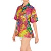 LA LEELA Women's Button Down Blouses Casual Summer Beach Party Blouses Shirt Dressy Blouse Short Sleeve Dress Tops Hawaiian T Shirts - 3 of 4