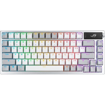 ASUS ROG Azoth 75% Wireless DIY Custom Gaming Keyboard, OLED Display, Three-Layer Dampening, Hot-Swappable ROG NX Snow Switches & Keyboard Stabilizers