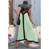 I AM A FASHION JUNKY Plus Colorblock Spaghetti Strap A Line Dress - 3 of 4