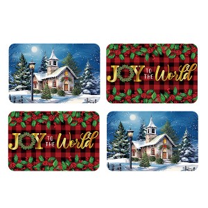 Briarwood Lane Winter Christmas Placemat (4-pack) 17x11.25 Joyous World For Christmas Placemat - 1 of 4