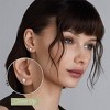 Gilded 3/4 ct. T.W. Round Lab Diamond (SI1 Clarity, F Color) and Sterling Silver Stud Earrings - 3 of 4