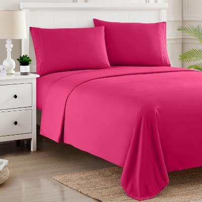 King1800 Series 4 Piece online Bed Sheet Set Hotel Luxury Ultra Soft Deep Pocket Bed Sh