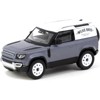 Land Rover Defender 90 Matt Blue Gray Metallic w/White Top "Wilks Bros" "Global64" Series 1/64 Diecast Model Car by Tarmac Works - 2 of 3