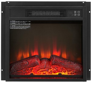 Kumasinova 18"Electric Fireplace Wall Mounted,1400W/120V Fireplace Heater with 3 Adjustable Flame Intensities/ Remote Control & Touch Button,Black - 1 of 4