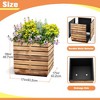 TUYOHW Metal Planter Box, Rectangular Planter Box with Drainage Holes, Large Planters with Removable Shelf for Outdoor Plants, Black - 3 of 4