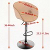 djustable Swivel Bar Stools, Mid-Century Modern PU Leather Upholstered Counter Height Bar Stool, Kitchen Island Barstools, 1 chair,Gray - 4 of 4