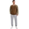 INSPIRE CHIC Men's Long Sleeve Tops Color Block Casual Raglan T-Shirt - 2 of 4