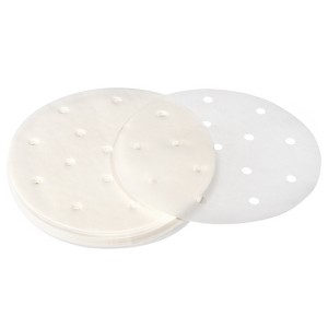 Unique Bargains Non-Stick Round Parchment Air Fryer Baking Steaming Paper Sheets White - 1 of 4