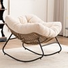 NicBex Modern Nursery Rocking Chair Chenille Upholstered Living Room Chairs with Metal Frame, Accent Chairs for Living Room - 4 of 4
