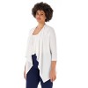 Rekucci Curvy Woman Travel in Style  Open Front Throw Over Jacket – Cozy, Versatile & Travel Friendly - 2 of 4