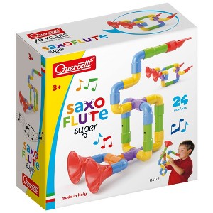 Quercetti Saxoflute Super 24pc Build Your Own Instrument Toy, Musical Sounds - 1 of 4