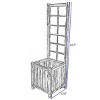 14" Wide Square Planter Acacia Trellis - Classic Home and Garden: Durable Outdoor Garden Pot, Easy 5-Minute Assembly - 4 of 4