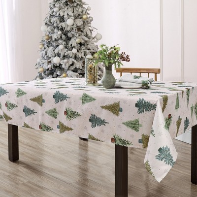 Lucina Twinkle Trees Holiday Fabric Tablecloth 52x70